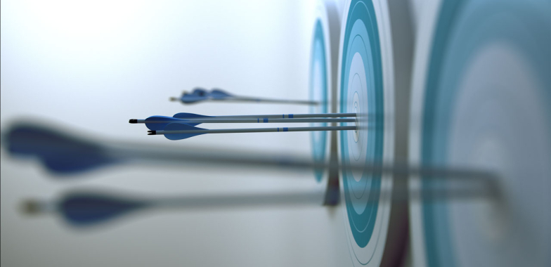 Arrows hitting bullseye