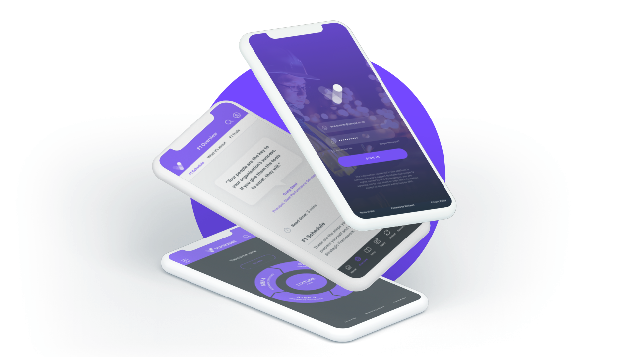 Vantaset app on mobile devices